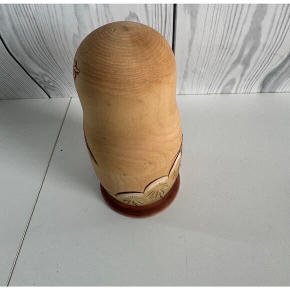 Vintage Russian Carved Wooden Noah's Ark Nesting Signed - Picture 8 of 9